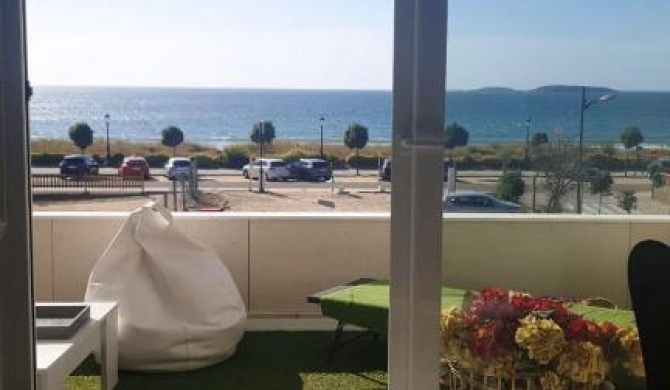 3 bedrooms appartement with sea view furnished terrace and wifi at Nigran